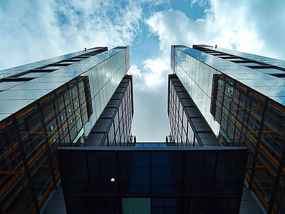 low-angle photography of curtain wall building thumbnail
