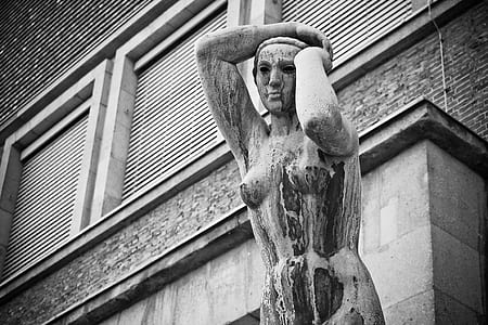 grayscale photography of woman statue thumbnail