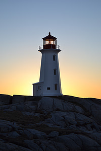 white lighthouse with lights turned-off thumbnail