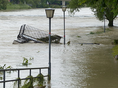 street on flood during daytime thumbnail