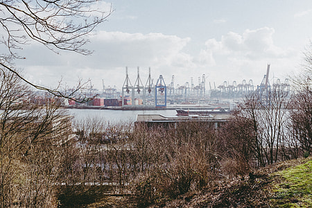 View to the port of Hamburg thumbnail