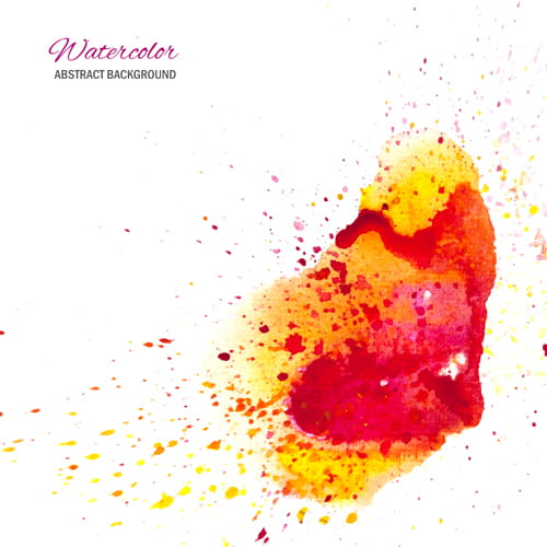 Vector handmade watercolor background graphics 01 eps file