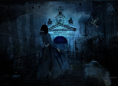 woman wearing black dress in front of house thumbnail