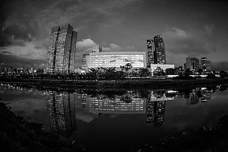 grayscale photography of architectural buildings thumbnail