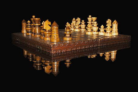 brown chessboard set thumbnail