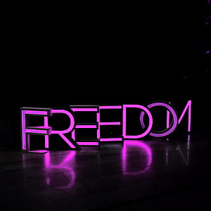purple LED freedom signage thumbnail