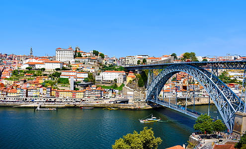 Luis I Bridge - Porto - Portugal - The longest double-decker metal bridge in the world - 1866 - UNESCO World Heritage Site thumbnail