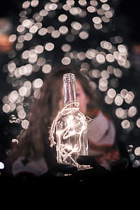 lighted clear glass bottle thumbnail