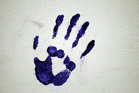 blue hand-print wall thumbnail