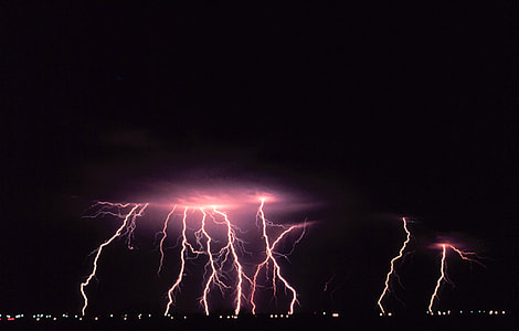 Lightning Storm from the clouds in Norman, Oklahoma thumbnail