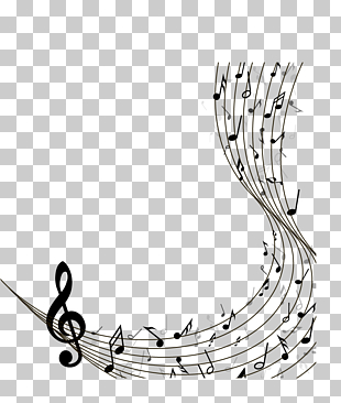 Musical note Staff, Black stave with musical notes material, g-clef and music notes illustration PNG clipart