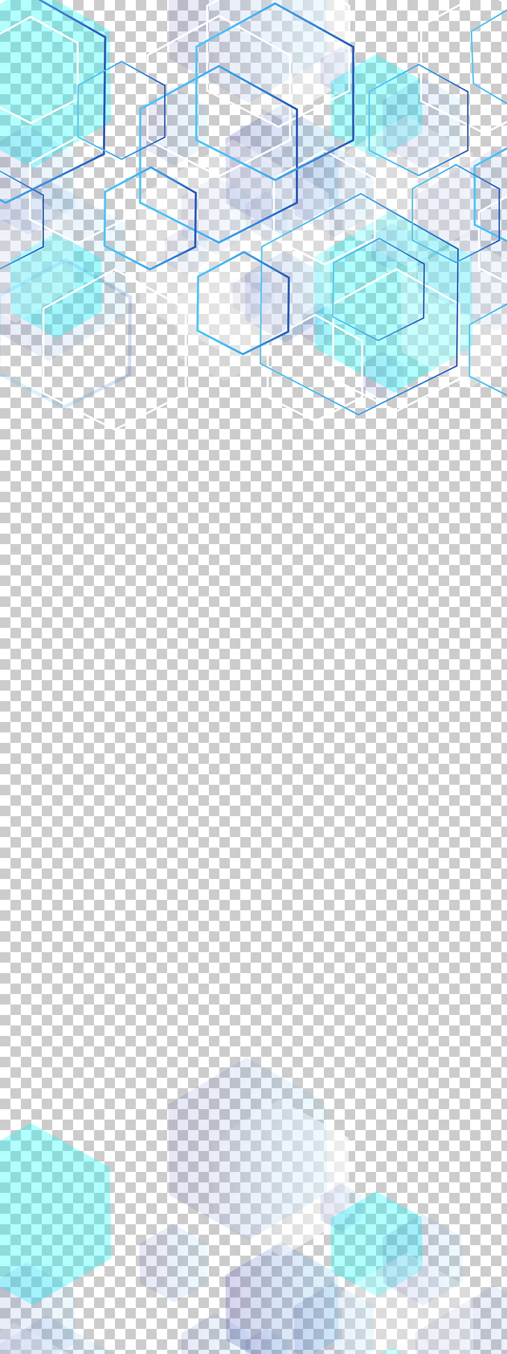 Multilayer technology background blue hexagons, blue and white , blue and white PNG clipart