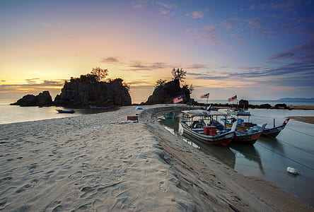 sea, dawn, landscape, nature thumbnail