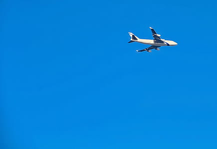 Timelapse Photography of White Passenger Plane in Sky thumbnail