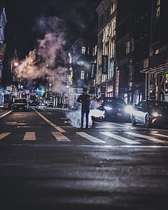 Photo of Man in the Middle of the Road thumbnail