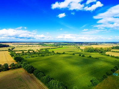 aerial view photography of green grass field thumbnail