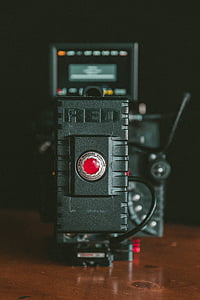 turned-on black Red record digital camera thumbnail