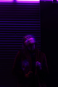 purple, woman, night, dark thumbnail