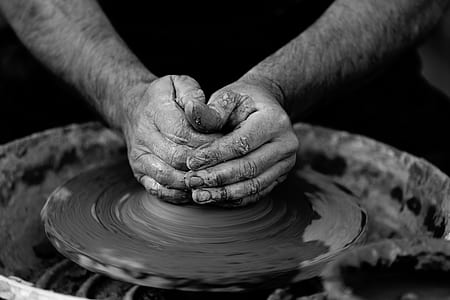 grayscale pottery photo thumbnail
