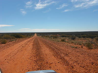 brown road between green grasses and trees during daytime thumbnail