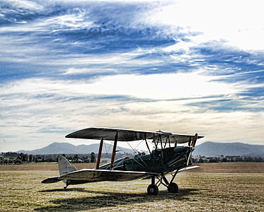 monoplane on green grass field thumbnail