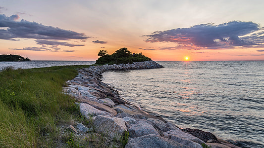 Sunset and Dusk landscape over Cape Cod, Massachusetts thumbnail