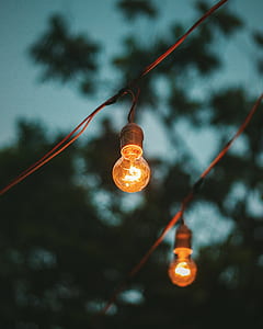 selective focus photography of string lights thumbnail