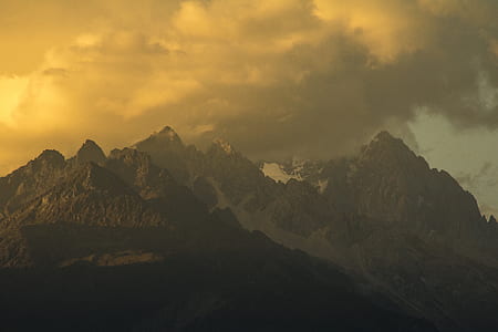 landscape photography of mountains and clouds thumbnail