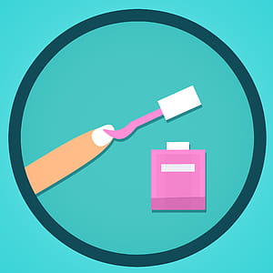 Illustration of nail polishing. thumbnail