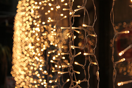 depth of field photography of string lights thumbnail
