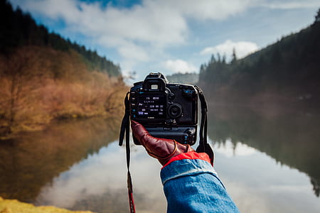 person holding DSLR camera thumbnail