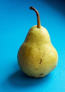 yellow pears on blue pad thumbnail