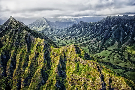 aerial photo of mountain range thumbnail