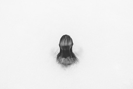black long hair sketch thumbnail