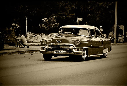 greyscale photo of Chevy Bel Air thumbnail