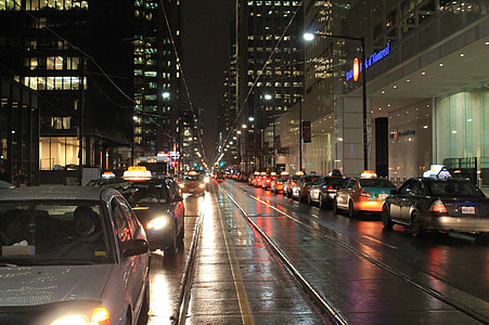 vehicle crossing the road at night thumbnail