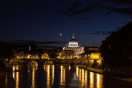 Charles Bridge during nighttime thumbnail