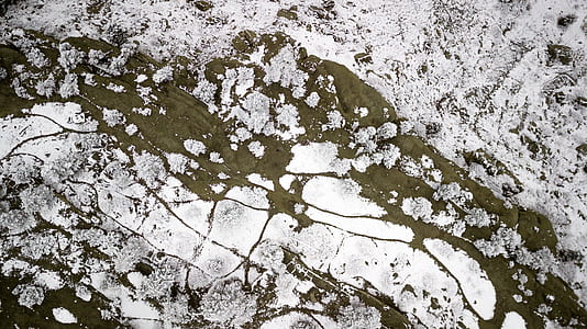 aerial view, rock, snow, ice thumbnail