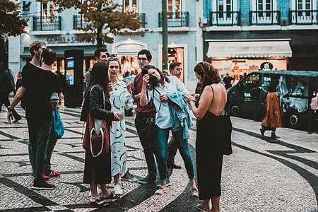 Group of People Standing Outdoors thumbnail