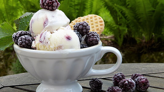 white ice cream in white ceramic cup thumbnail