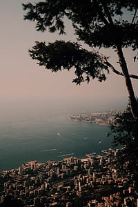 aerial photo of high rise buildings near body of water thumbnail