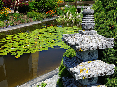 gray concrete decor near body of water thumbnail