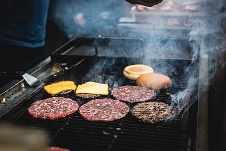 Beef burger barbeque outside thumbnail