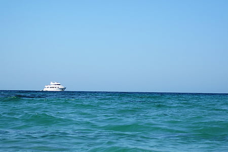 white yatch on body of water thumbnail