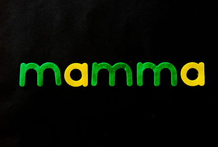 Black Background With Mamma Text Overlay thumbnail