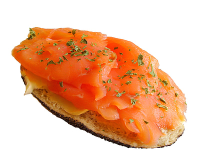 raw fish on baked bread thumbnail