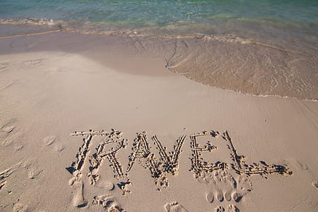 Travel Written In Sand Photo thumbnail