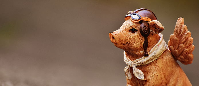 brown pig with wings collectible figure thumbnail