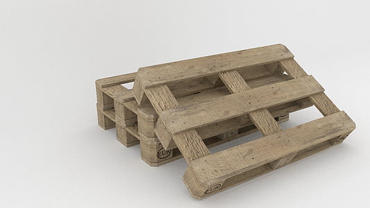 three brown wooden pallets thumbnail