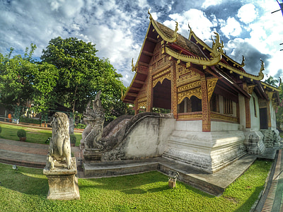 brown temple near trees thumbnail